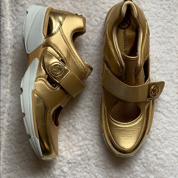 Michael Kors Shoes - Michael Kors gold sneakers